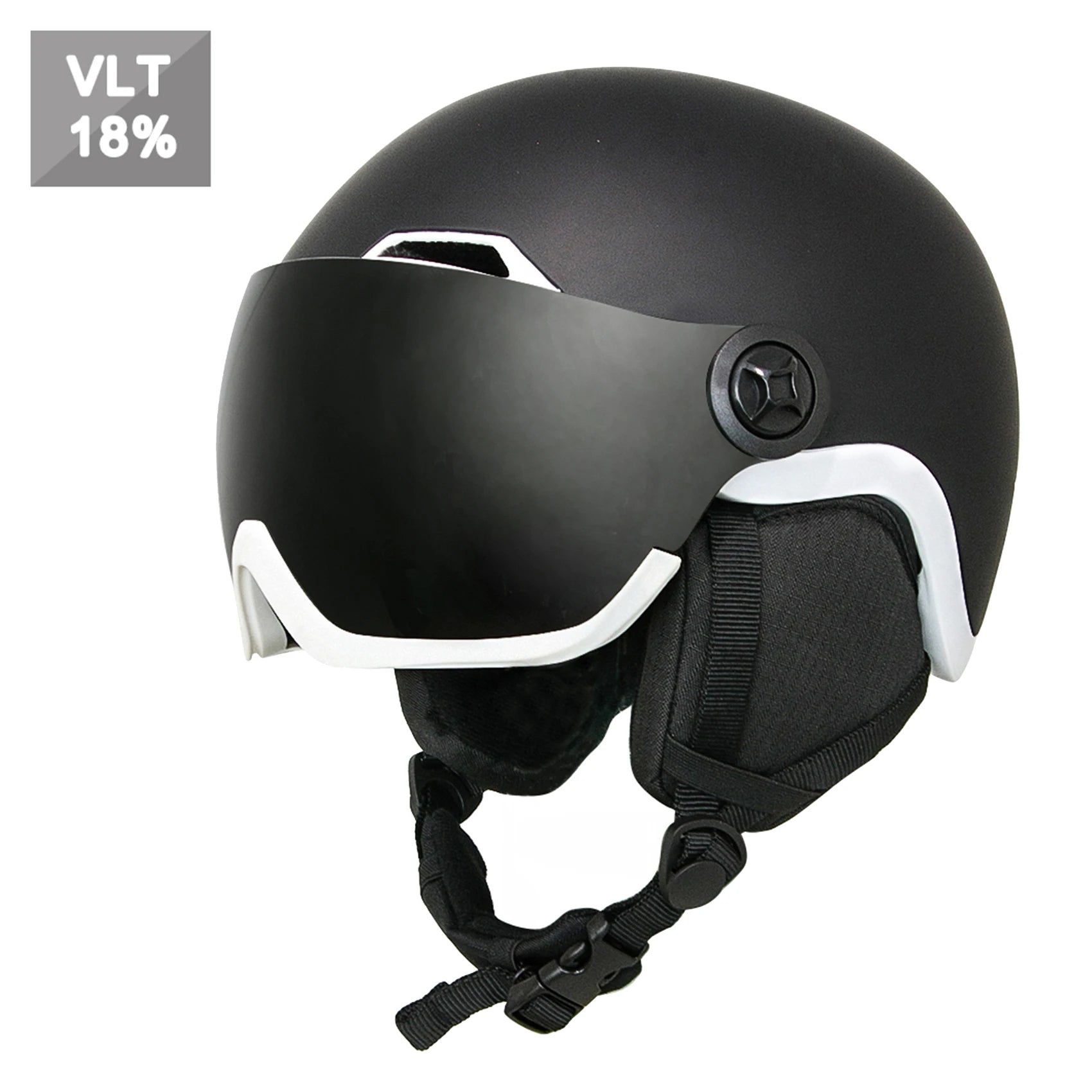 EnzoDate Ski Snow Helmet with Integrated Goggles Shield 2 in 1 Snowboard Helmet and Detachable Mask,Extra-cost Night Vision Lens