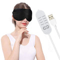 USB Heated Eye Mask Reusable USB Silk Steaming Eye Mask Eye Massager For Sleeping Eye Puffiness Anti Dark Circle Patch Eye Care