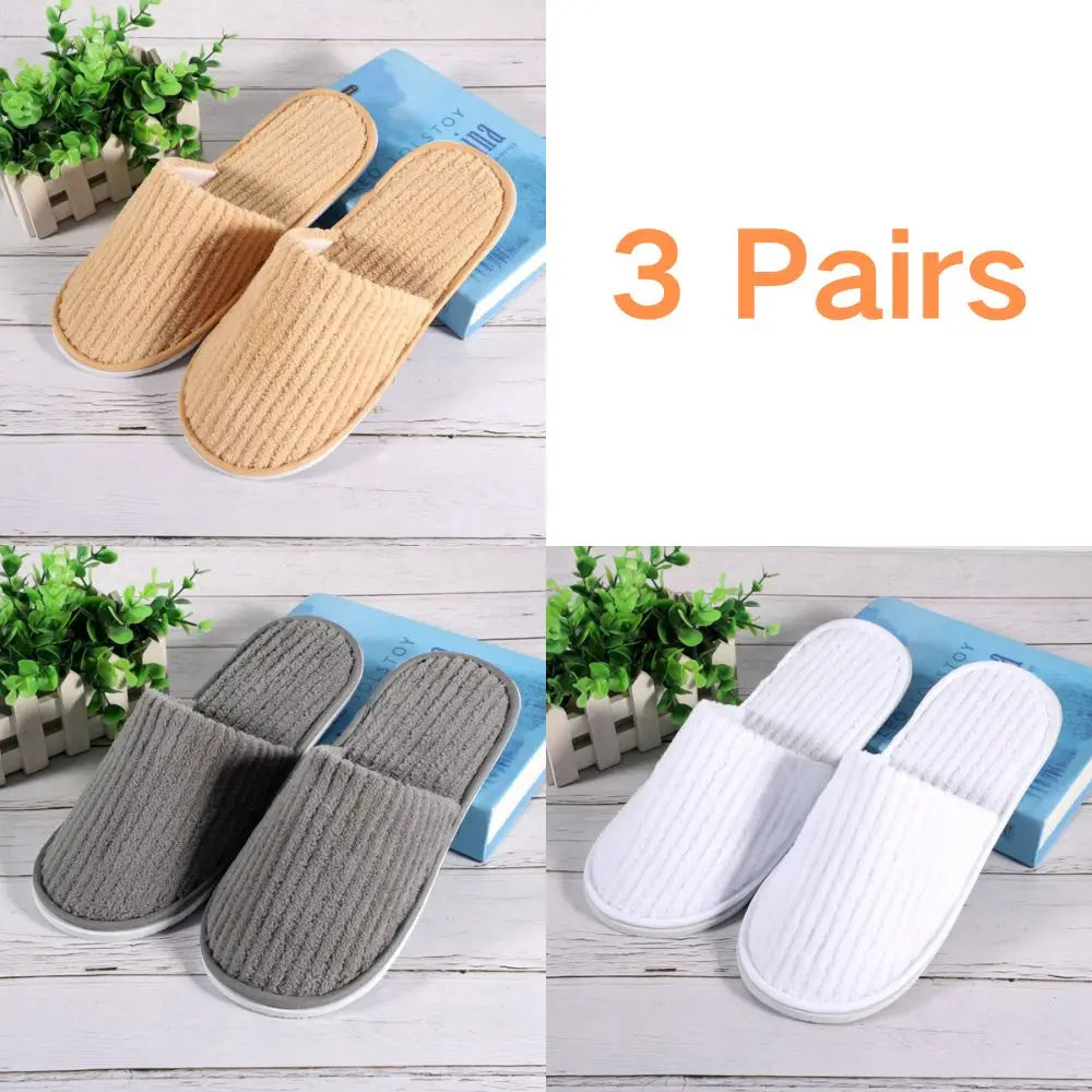 S Disposable Slipper 3/5Pairs High-Quality Closed Toe Home Guest Hospitality Shoes For Men And Women Bathroom Anti-slip Shoes