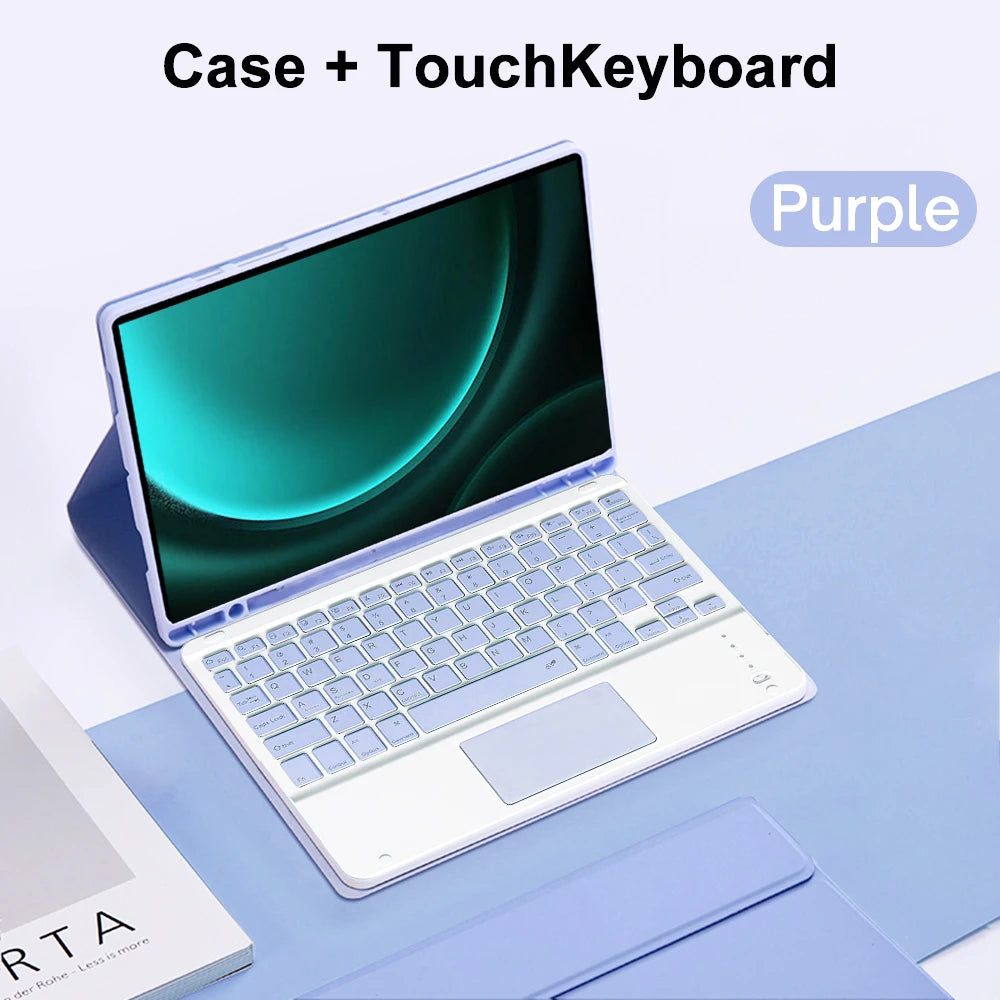 Case for Samsung Galaxy Tab S9 FE 10.9inch Detachable Bluetooth Keyboard Case For Samsung Tab S9 FE 10.9inch SM-X510/X516B