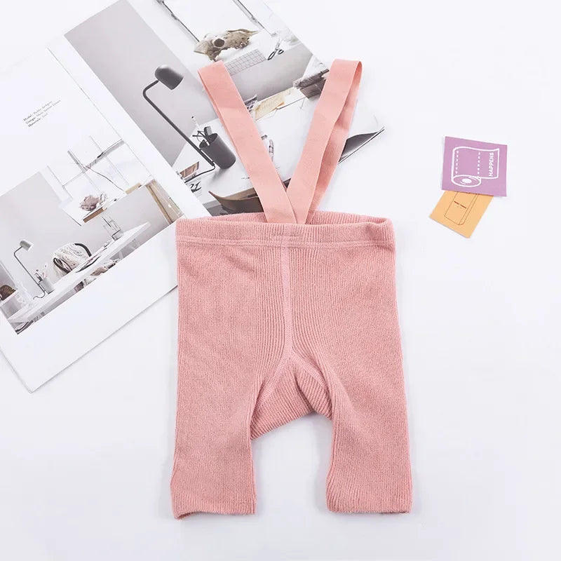 2026 Spring Summer Baby Shorty Tights New Soft Cotton Knit Kids Children Boy Girl Shorts Suspenders Tights