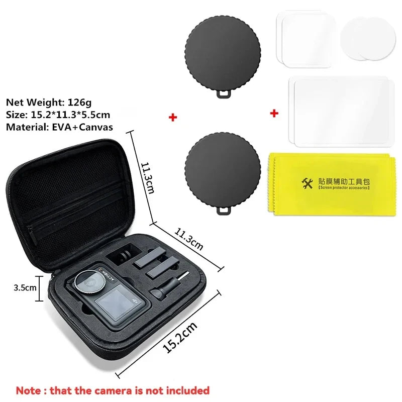 Silicone Camera Lens Dust Cover For DJI OSMO Action 6 4 5 Pro Tempered Film Protection Storage Bag For Action 5 4 6 Accessory