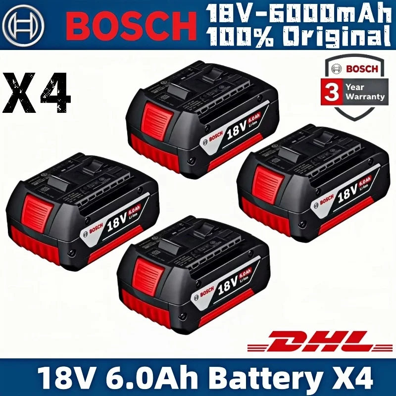 100% Original-Bosch 18V Battery, 18V and 6000mAh Backup Batteries, Draadloze Professional System, BAT609 BAT618 18V Tool Battery