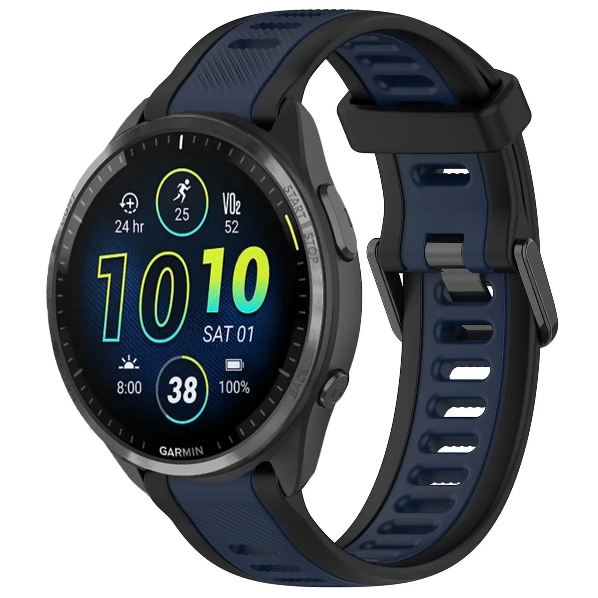 18mm 22mm 20mm Official Silicone Strap for Garmin Forerunner 970 570 55 965 265 165 Venu 3 2 Vivoactive 6 5 Band Bracelet Correa