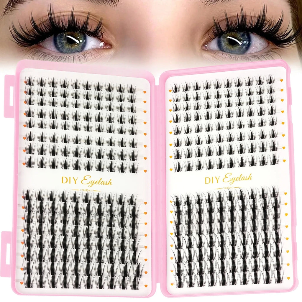 32 Rows Cartoon Eyelashes, Includes Various Styles Such As Cartoon , Anime Eyelash Clusters,Natural Style Eyelashes Suitable