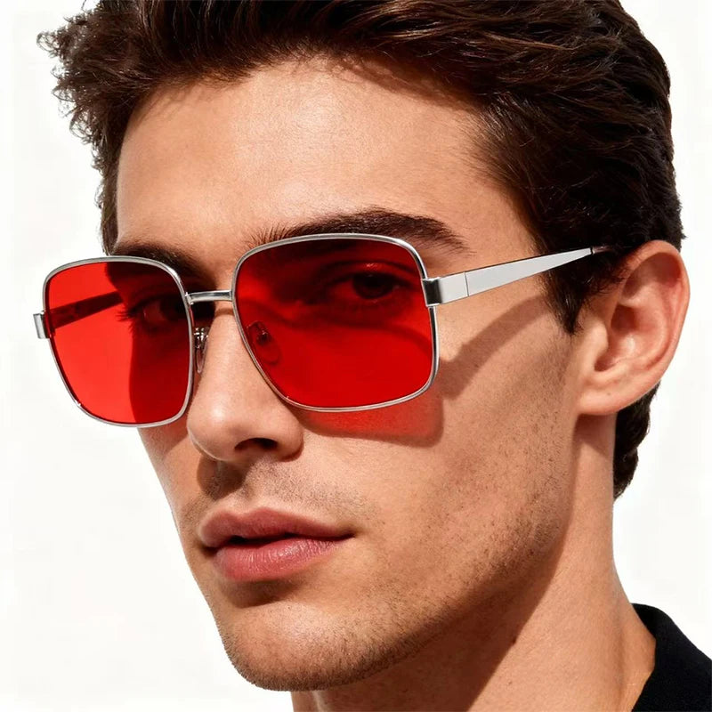 European And American Large-Framed Metal Sunglasses For Men And Women With Sun Protection And Retro Square And Round Frames 134