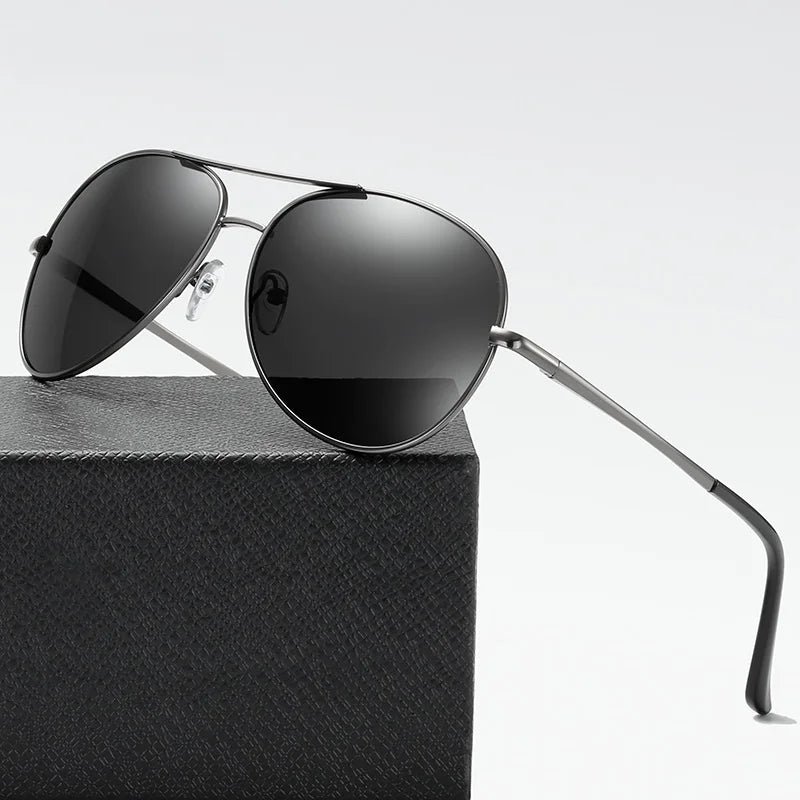 Luxury Photochromic Pilot Polarized Sunglasses Men Women Driving Chameleon Sun Glasses Change Color Day And Night Eyewear