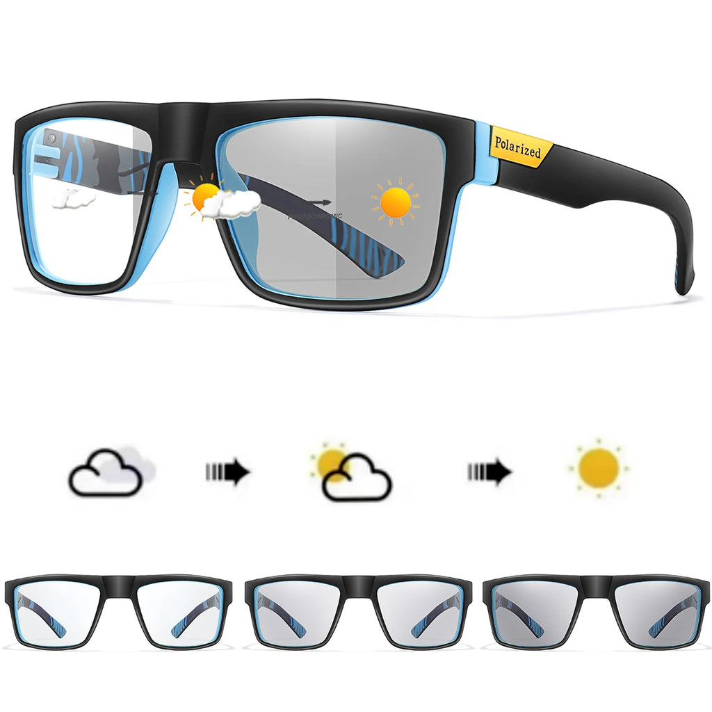 3-Pairs Classical Square Photochromic Sunglasses Outdoor Sports Cycling Running Driving Men Women Festival Party Wear Eyewear