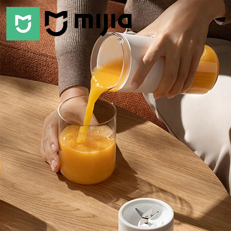 MIJIA Portable Blender 2nd Mini Blenders 19500RPM USB-C Rechargeable Ice Crushing Smoothie Juicer Cup Maker 300ML Capacity