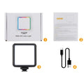 Minifocus RGB Video Light Mini LED Camera Light 1800mAh Rechargable LED Panel Lamp Photo Video Fill Lighting for Youtube Tik Tok