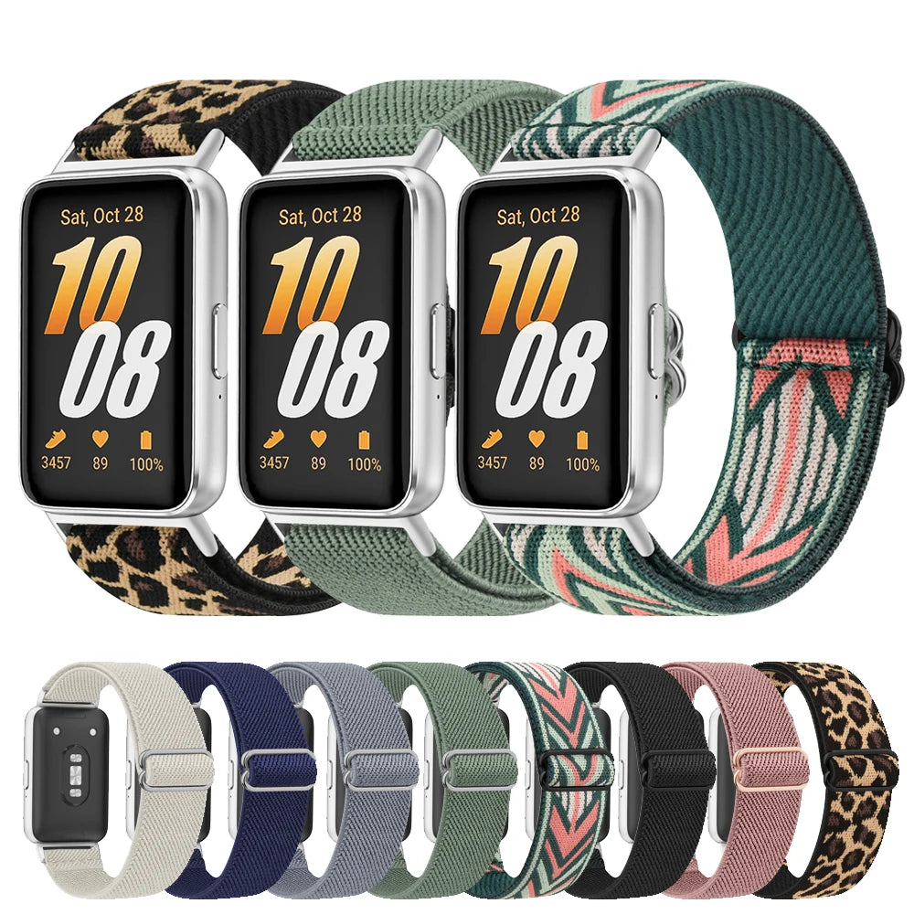 Elastic Nylon Band for Samsung Galaxy Fit 3 Strap Sport Watch Band for Samsung Galaxy Fit 3 Bracelet Adjustable Wristband