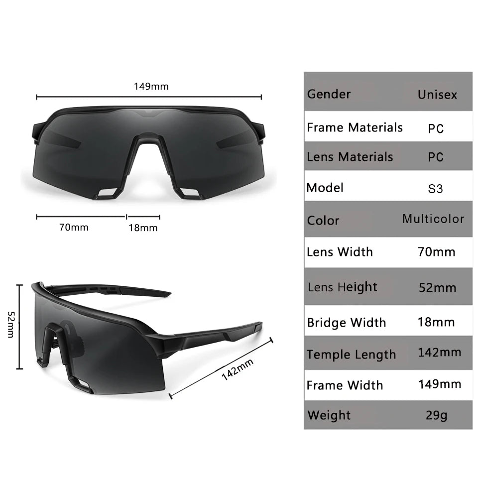 New Style Outdoor Sports Sunglasses Oversize Windproof Goggles for Men And Women Cycling Bicycle Road Hiking Camping