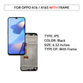 6.52" LCD Display For OPPO A16 A16s Touch Screen Digitizer Assembly With Frame CPH2269 CPH2271 Display Screen Replacement Parts
