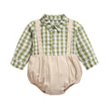 Sanlutoz Plaid Cotton Baby Boys Bodysuits Long Sleeve Baby Clothes Fashion Newborn Bodysuit for Boy