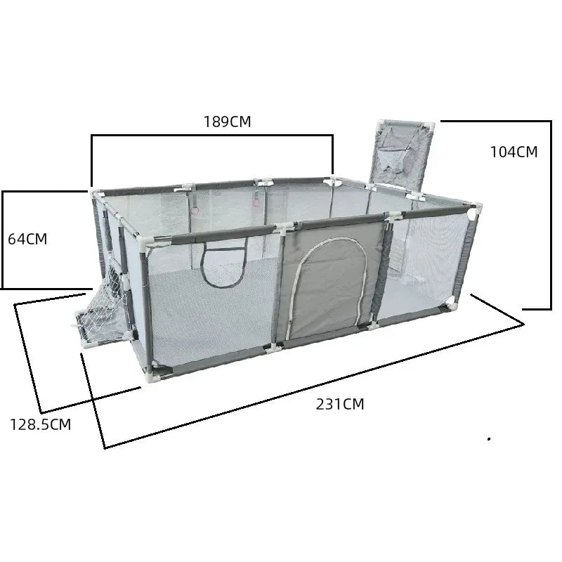 Baby Playground Playpen Corralito for Baby Toddlers with Thicken Steel Pipes Kids Play Park Activity Fence Ball Box Game Playpen
