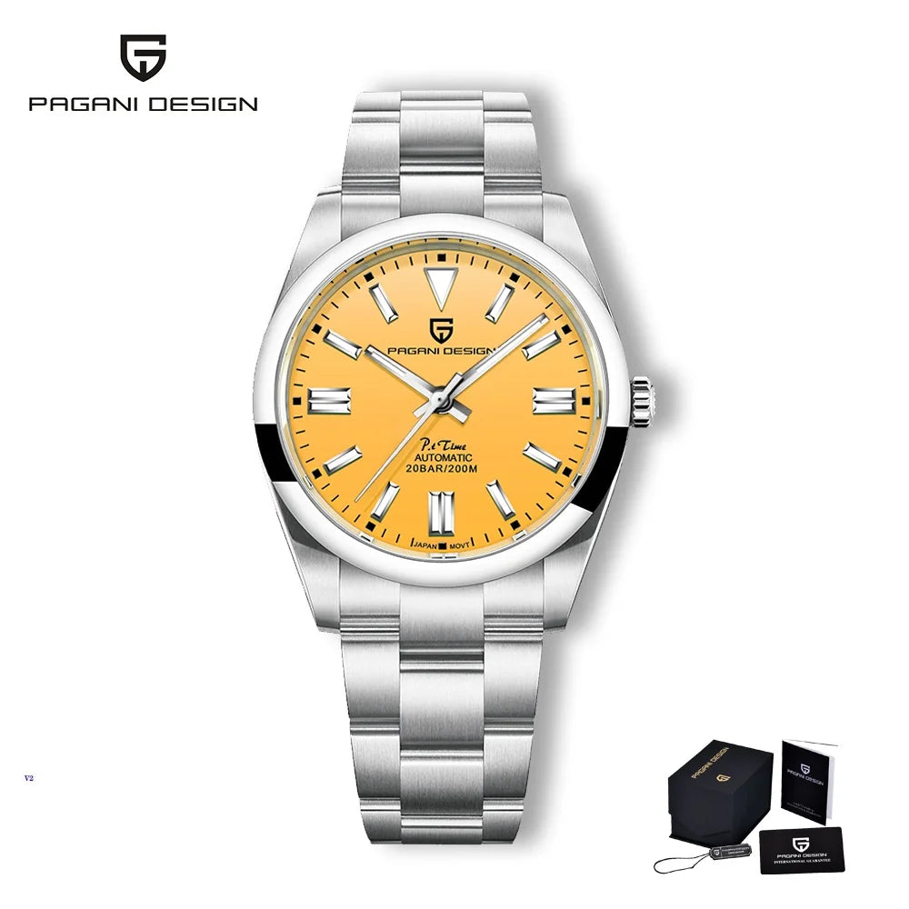 2026 PAGANI Design New 39mmMen's  Mechanical Watches NH35/8215  Automatic Watch Sapphire Stainless Steel 20Bar Waterproof Reloj