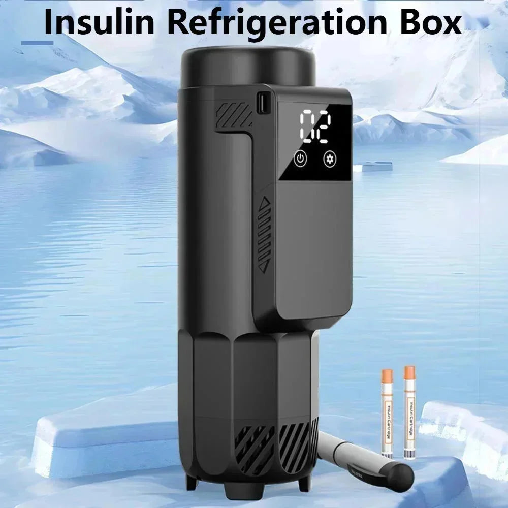 220V Insulin Cooler Box Portable Rechargeable Medicine Storage Car Mini Fridge Airplane Cooler Cup Inverter Digital Display
