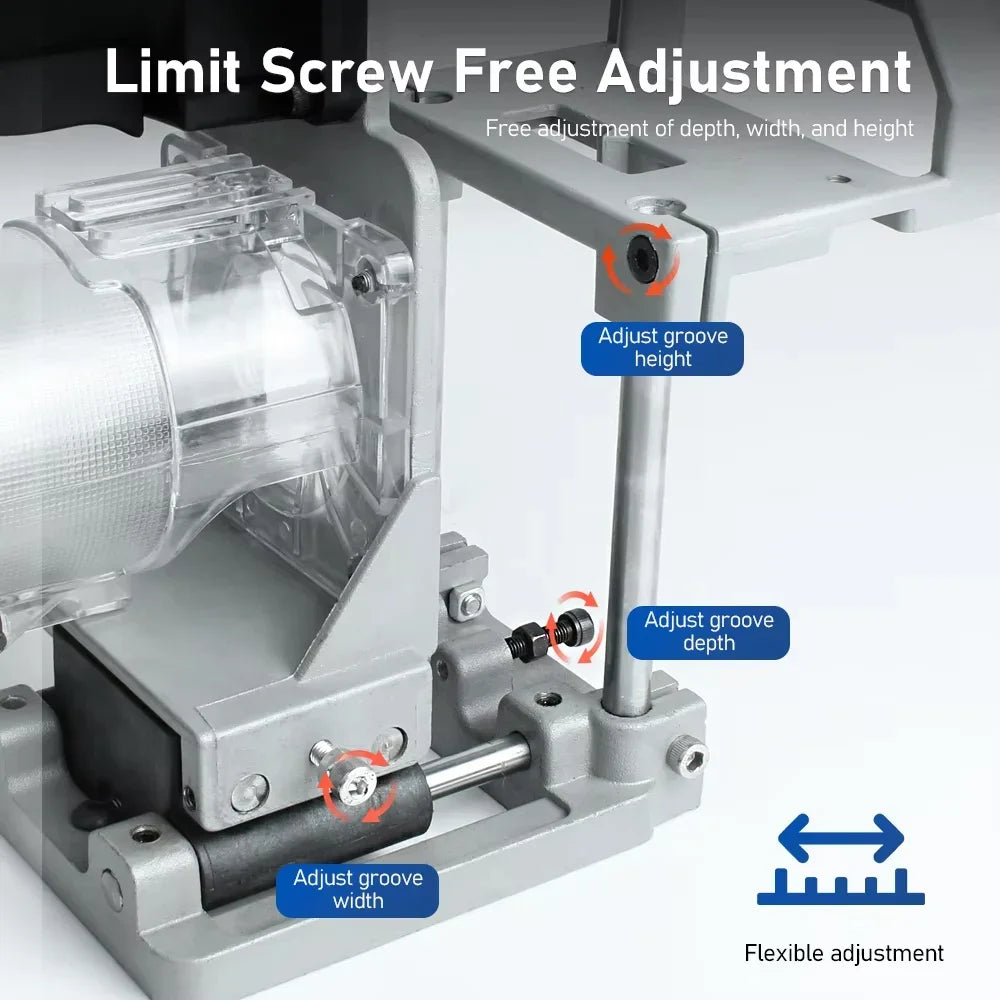 Portable Mini Grooving Machine Rack 2-in-1 Woodworking Mold Trimmer Milling Machine Cutter Connection Positioning Holder Stand