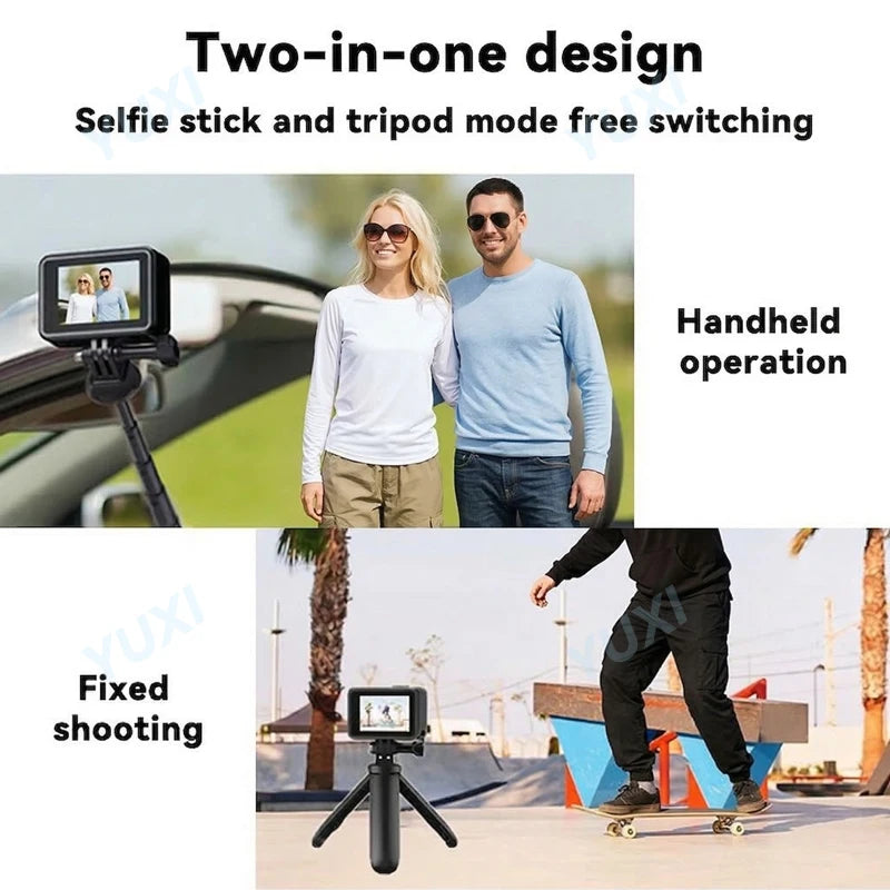 Mini Extendable Tripod Foldable Tripod Portable Monopod for Go Pro Hero 13 12 11 Black Session Osmo Action Camera Vlog Accessory