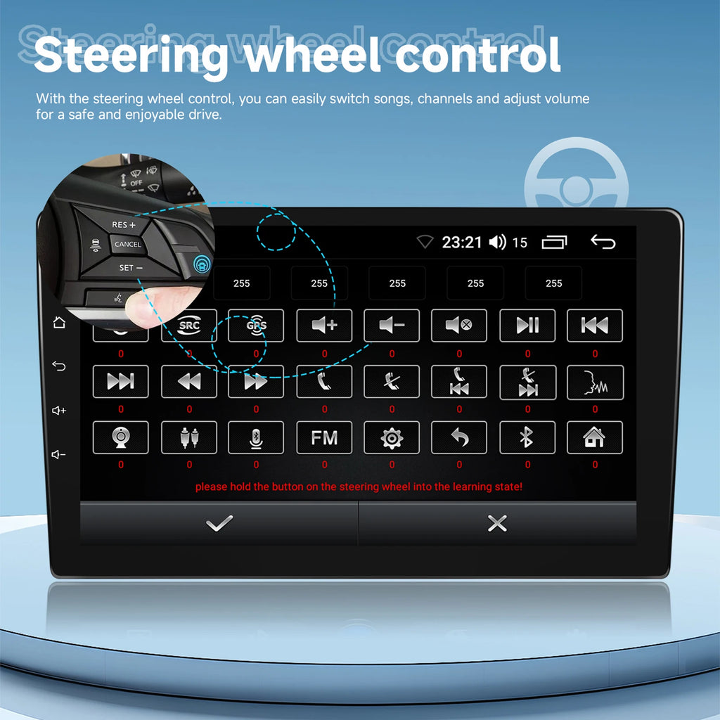 10.1-inch Android 15 For Toyota Corolla 2014-2016, 2+64G AHD camera in-car navigation with Wireless CarPlay
