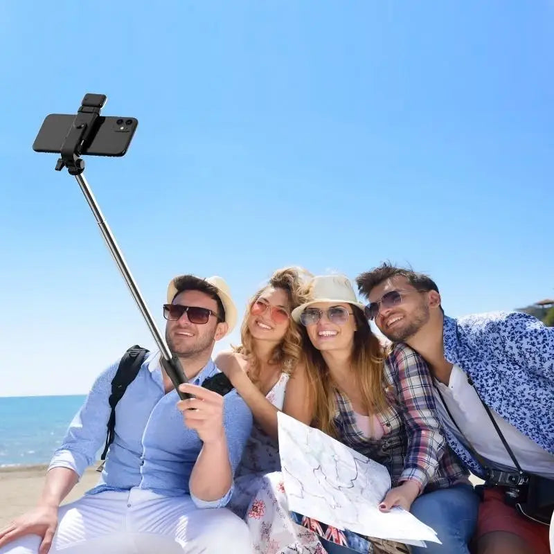 Selfie Stick Tripod With Bluetooth Remote Wireless Phone Holder Stand With Beauty Fill Light For All Smartphones