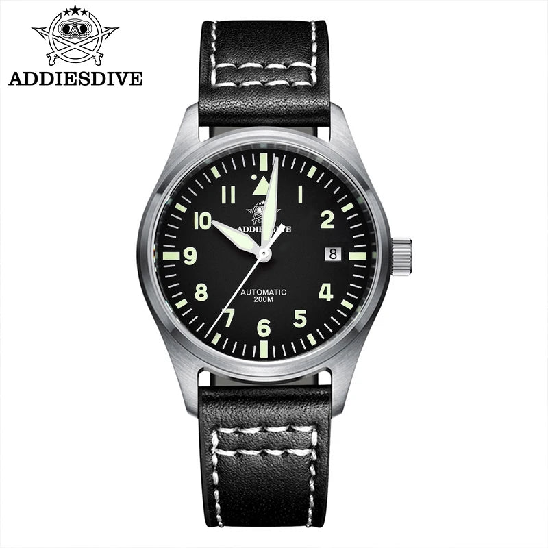 ADDIESDIVE Watches For Men Luxury Business Leisure Automatic Mechanical Men's Watch Fluorescent Waterproof 8215 316L Stainless