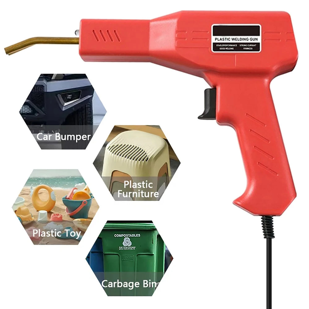 220v/110v Plastic Welder, Hot Stapler, Car Plastic Bumper Repair Tool, Home DIY Welding Gun With 200Pcs 4 Types Welding Nails