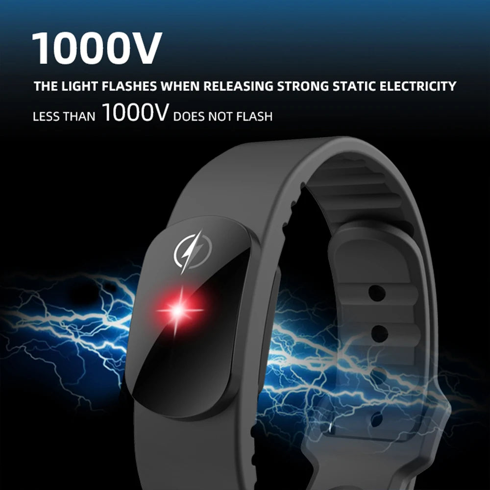 Hot Sales M12-SE Anti-static Silicone Bracelet Men Women Fashion Waterproof Adjustable Winter Human Body Static Eliminator