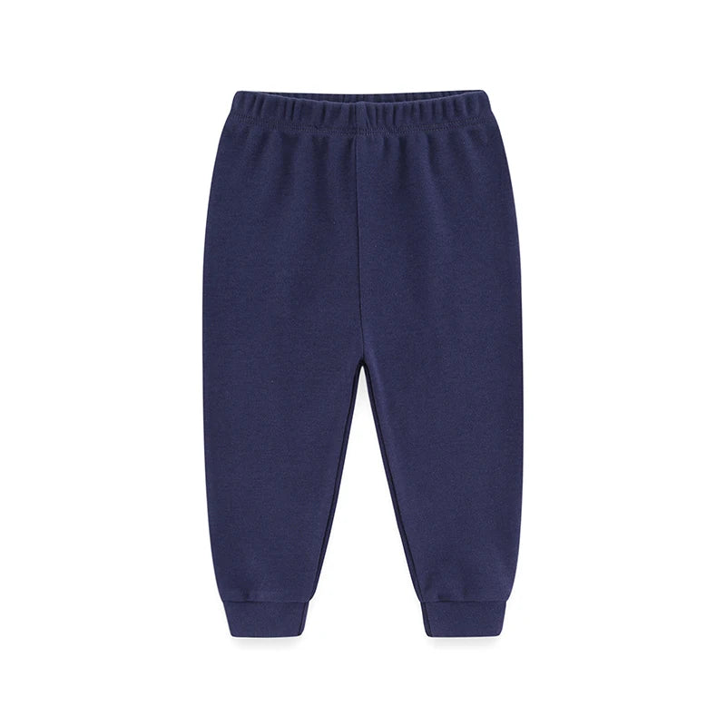 Kiddiezoom 1/3 Pcs Four Seasons Fashion Solid 100%Cotton Baby Boy Girl Pants Soft 100%Cotton Infants Trousers Accessories