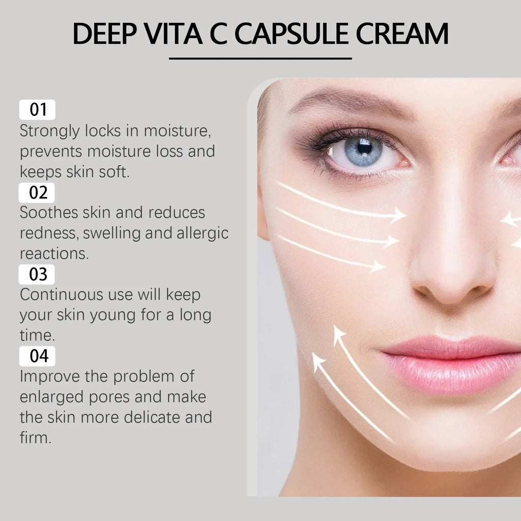 EELHOE Nicotinamide Facial Lightening Cream for Face Moisturizer Repair Brightening Skin Care Products Vitamin C Cream Capsules