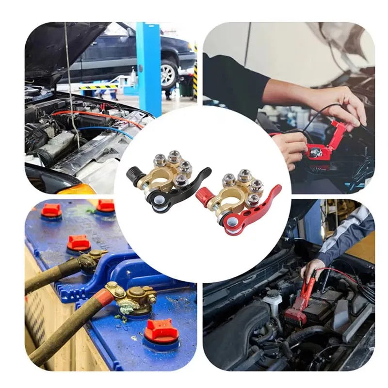 1 pair/2 pieces 12V 24V car battery terminals, quick-disconnect car wiring harness connectors, wire and cable cut-off connectors, car accessories
