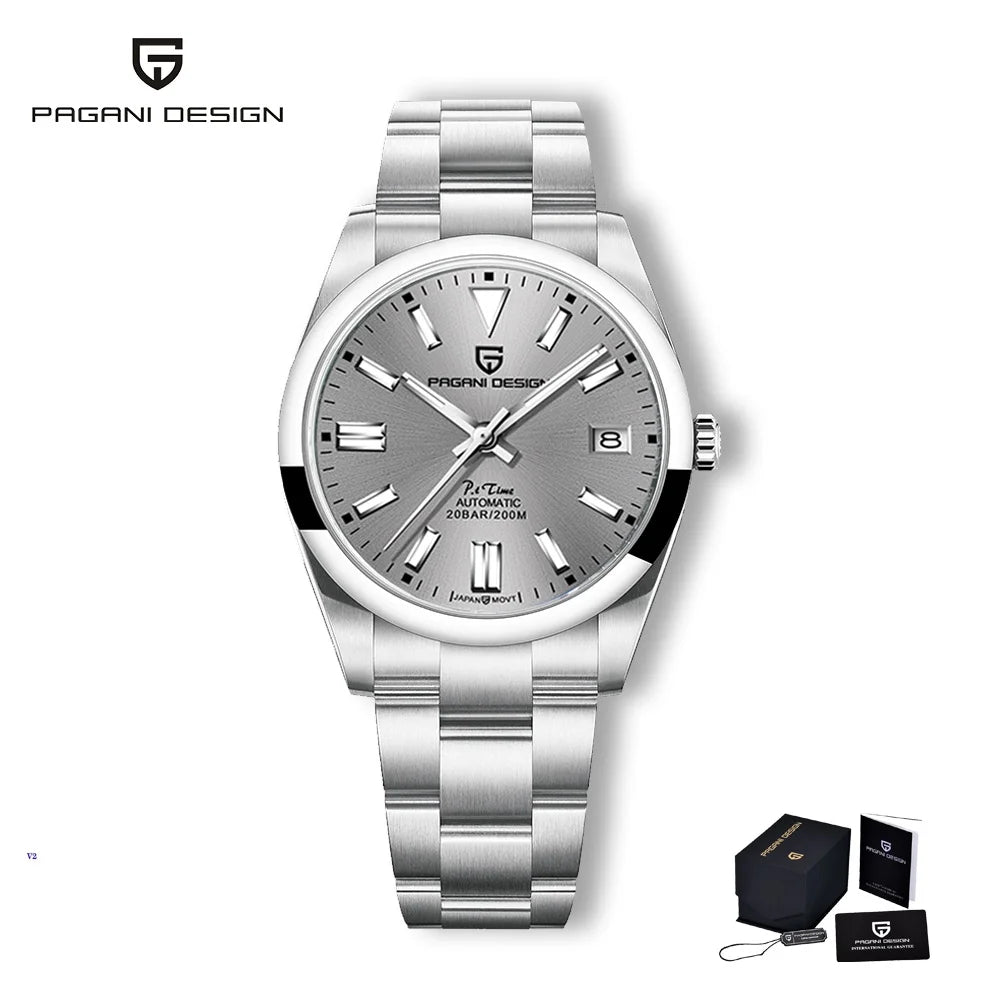 2026 PAGANI Design New 39mmMen's  Mechanical Watches NH35/8215  Automatic Watch Sapphire Stainless Steel 20Bar Waterproof Reloj