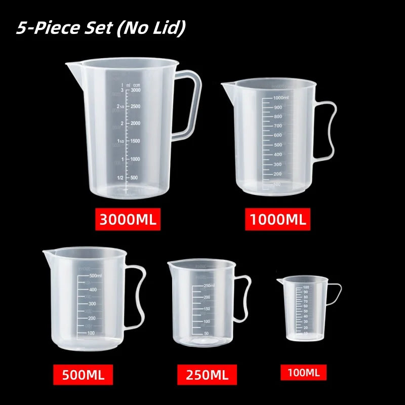 100-5000ml Thickened Plastic Measuring Cup with Scale Food Grade Measuring Cup Experimental Measuring Cup Beaker Plastic Cup