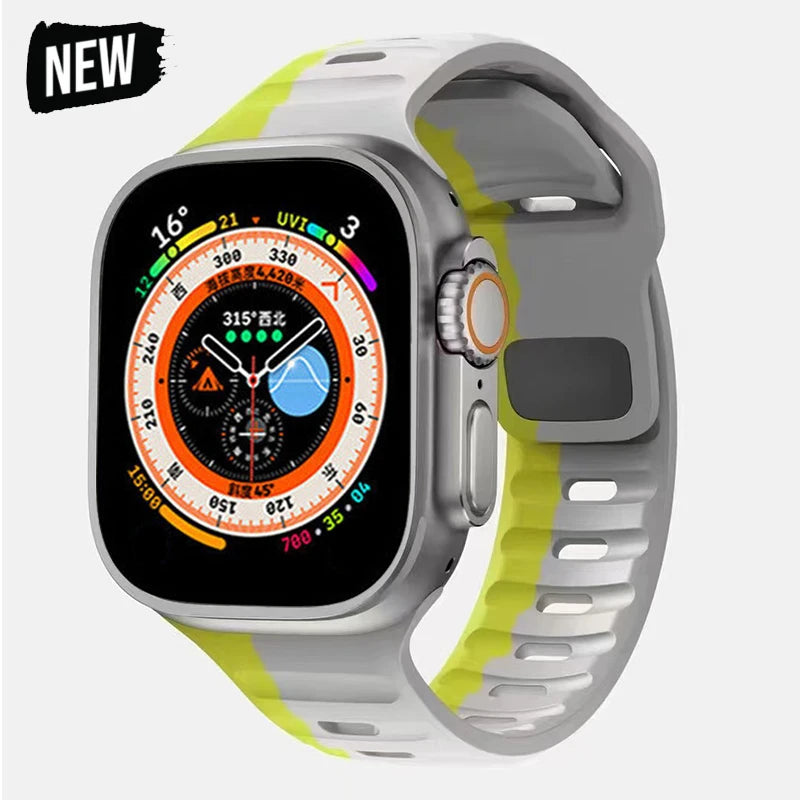 Silicone Strap for Apple Watch Band series 10 42mm 46mm 9 8 7 41 45mm ultra2 49mm 44 40 38 42mm Correa Band for Iwatch 6 SE 5 4