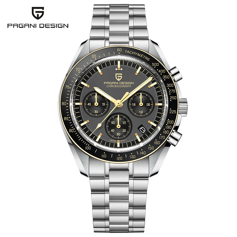 2026 New PAGANI DESIGN 1701 V5 Men's Watches Luxury Quartz Watch Men Sports Speed Chronograph AR Sapphire glass 100M Waterproof