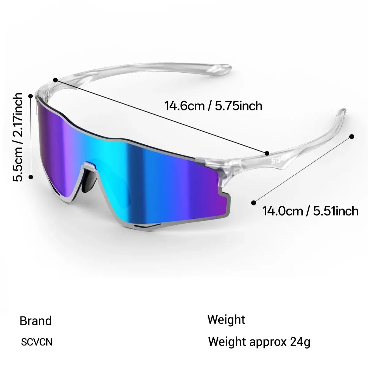 SCVCN Lightweight Running Sunglasses Cycling Glasses Photochromic UV400 for Men Cycling Road Bike Glasses Women Casual Hiking