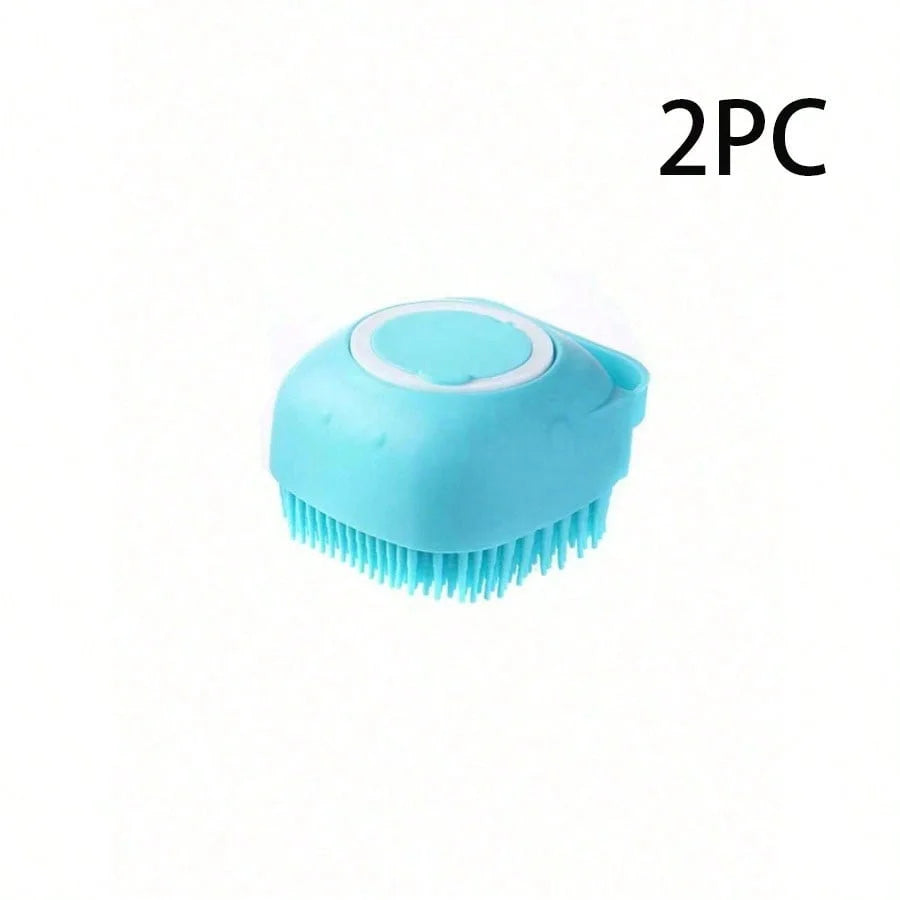 Pet Shampoo Brush,Dog/Cat Bath Brush, Silicone Pet Brush With Shampoo Dispenser,Pet Grooming,Silicone Massage Rubber Bath Comb With Shampoo Dispenser,Dog Brush, Cat Brush,Cat Bath, Dog Bath,Dog/Puppy Massage Brush,Pet Silicon