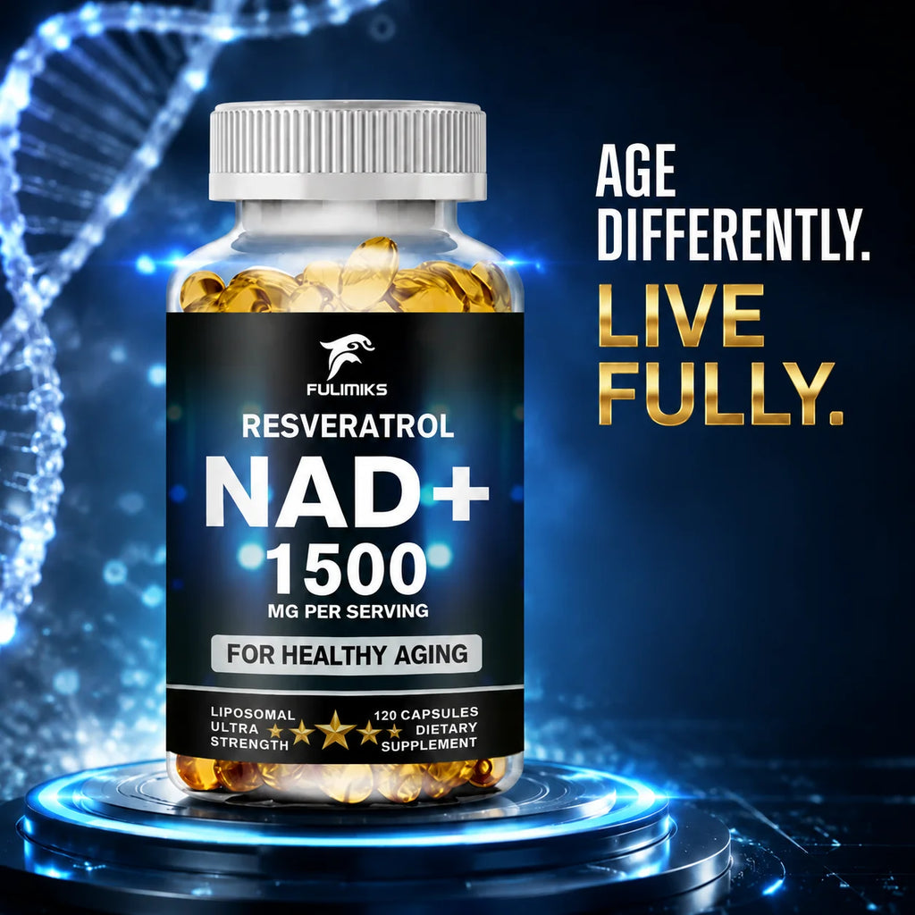Ergothioneine & NAD+ 1500mg 2-in-1 Supplement Set, with Spermidine, Fisetin & Resveratrol, Support Cellular Energy Production, Maintain Healthy Aging, for Men & Women