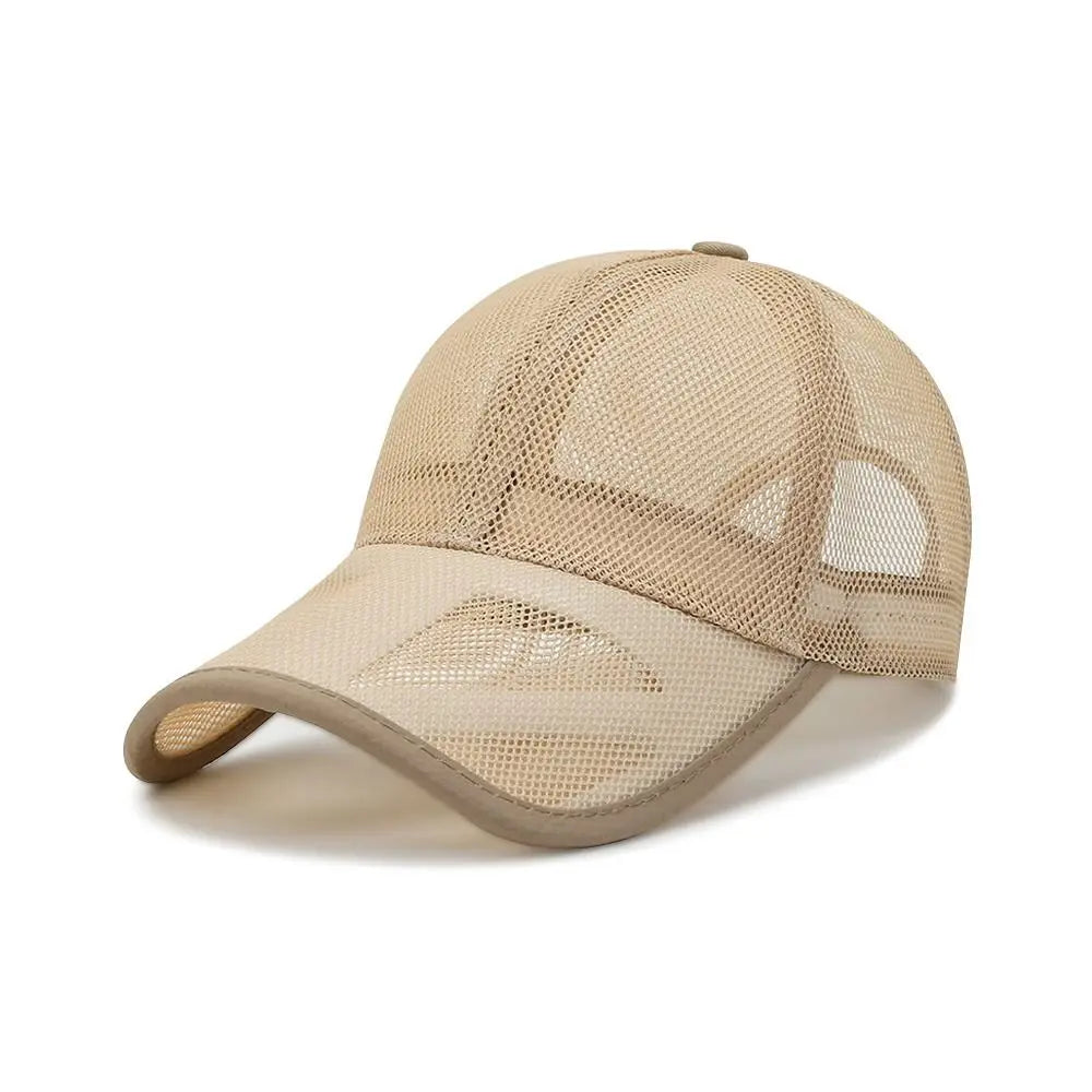 Unisex Summer Full Mesh Baseball Cap Trucker Cap Trucker Caps Men Fishing Hat Quick Dry Golf Running Hat Adjustable Snapback Hat