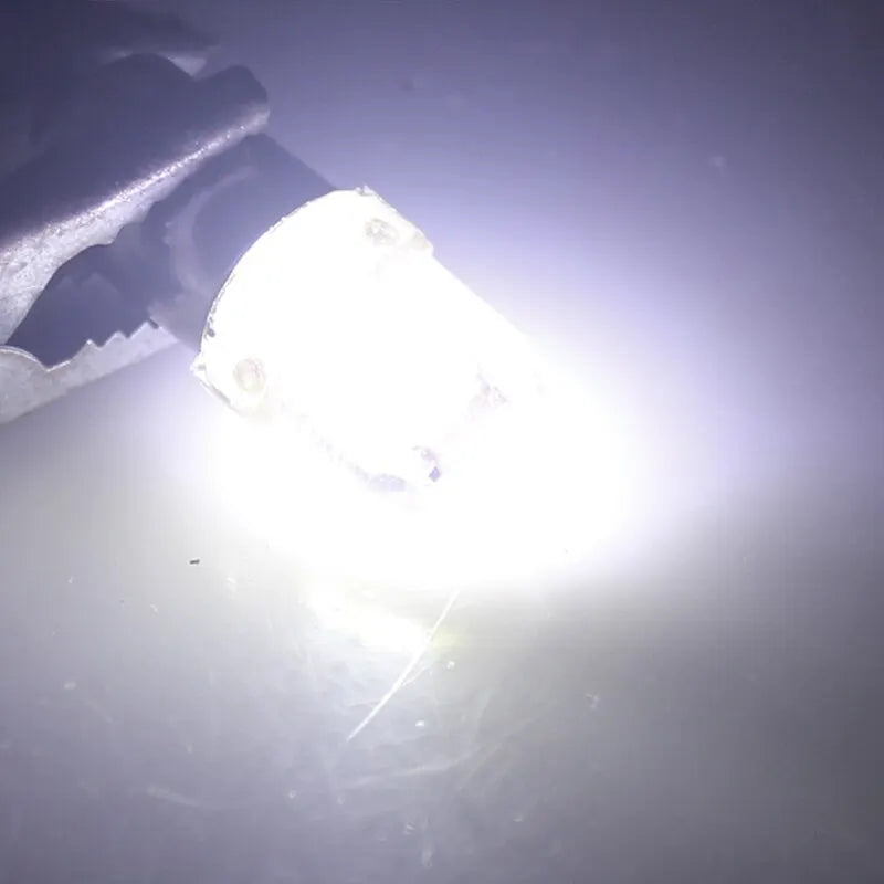 10x BA9S Car LED T4W H6W W5W LED CANBUS COB 2LED Bulb Car Interior License Plate Light Marker Reading Auto Lamp White