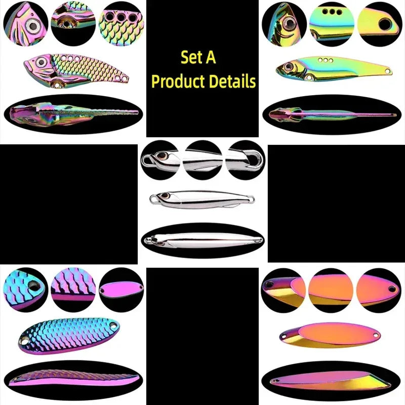 3g/10g/15g Metal Vib Fishing Lure set Sinking Hard Metal VIB Sea Fishing Lures Artificial Pesca Bait