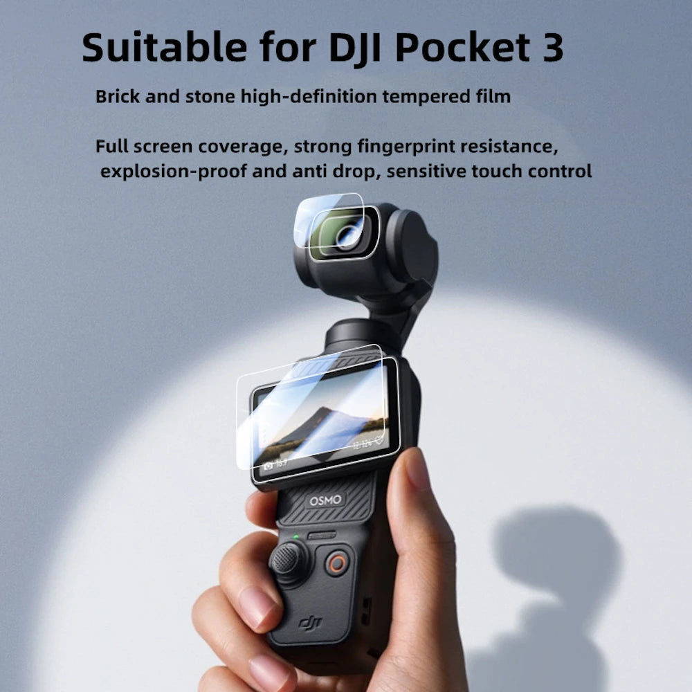 9H HD Tempered Glass for DJI OSMO Pocket 3/4 Screen Protector For DJI Pocket3/4 Gimbal Camera Lens Protect Glass Accessories