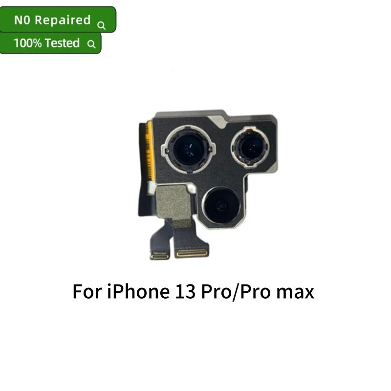 Tested Back Rear Camera For iPhone 11 12 Pro Max 13 14 15 Pro Max Mini 14 15 Plus Main Lens Flex Cable Camera Module Replacement