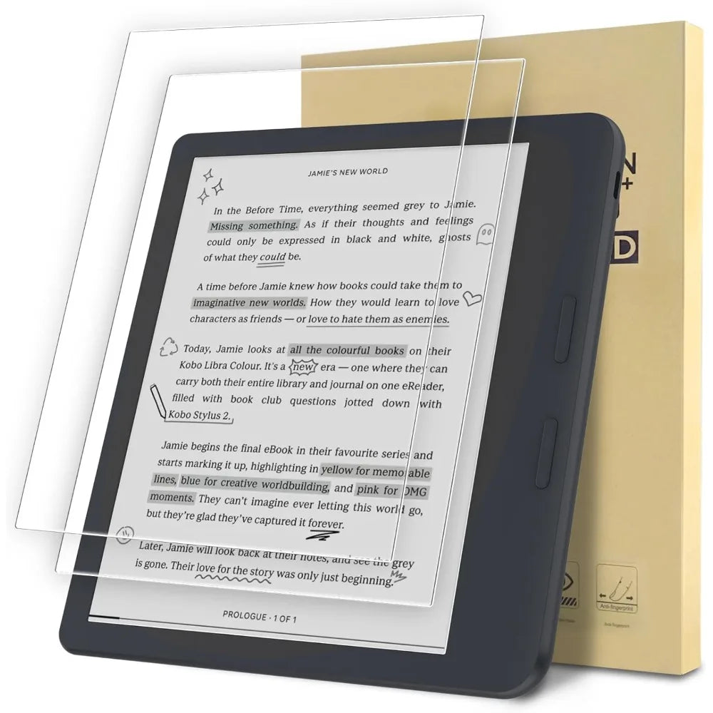 2PCS Tempered Glass Screen Protector 6/7/10.3 inch eReader Protective Film For KOBO Clara 2E Libra Colour BW 2024