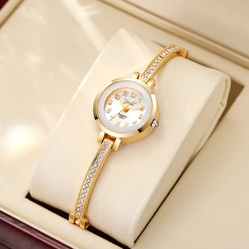 Ladies watch, niche round disc women's high-end appearance fashion quartz watch