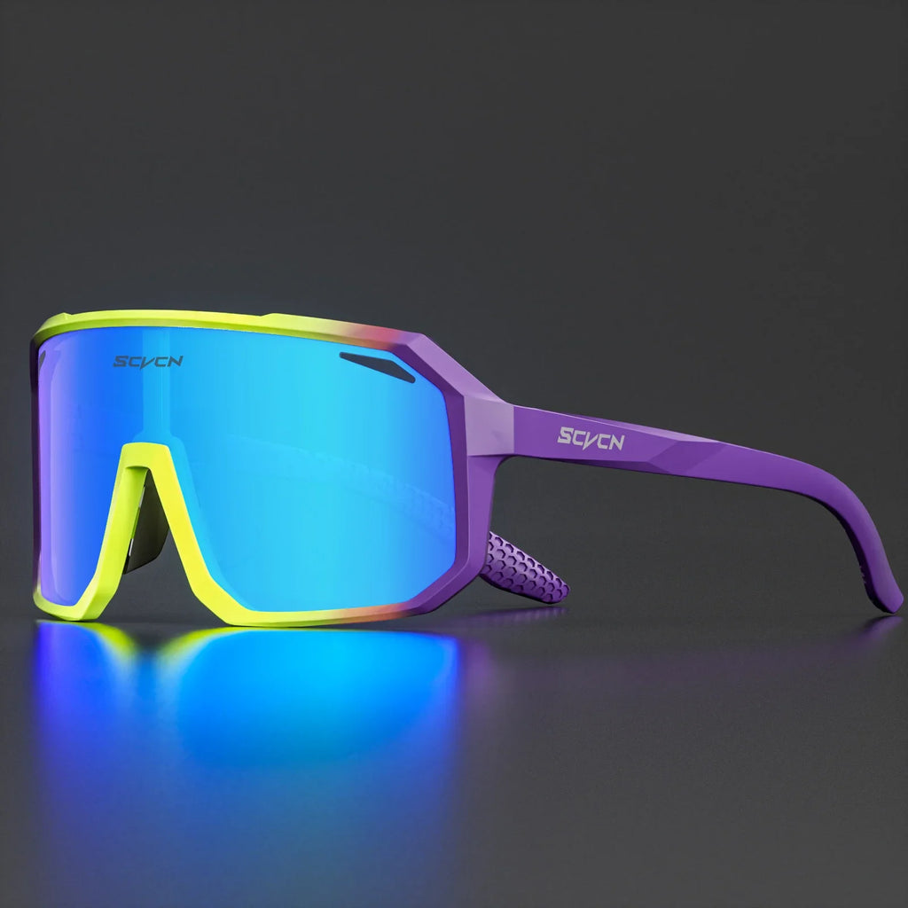 SCVCN New Cycling Sunglasses Men Road Driving Bike Glasses Outdoor Sports Mountain Climbing Women Bicycle Cycling UV400 Goggles