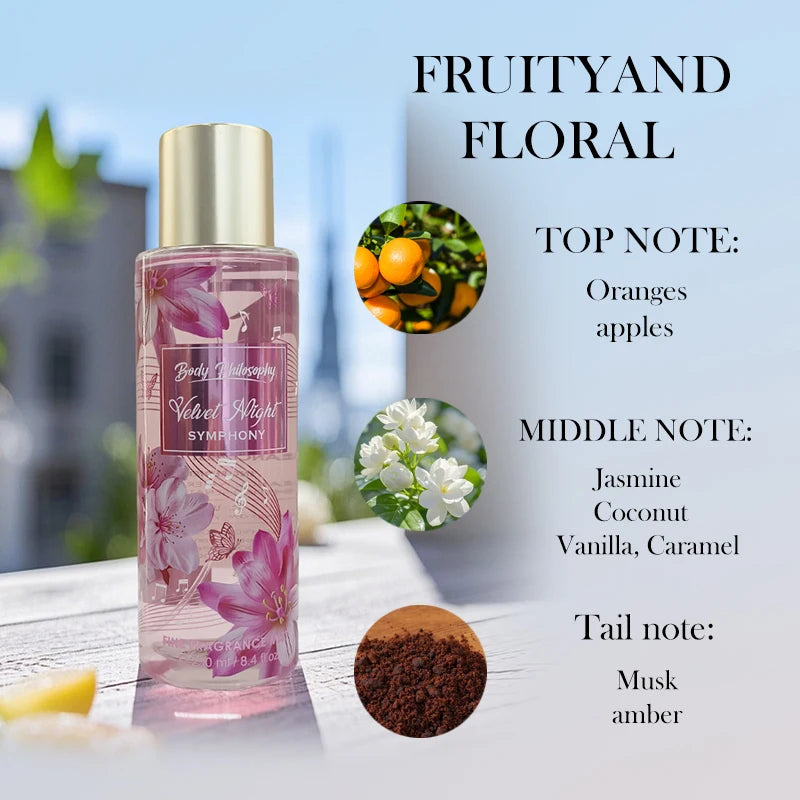 Women's Body & Hair Mist 8.4oz - 6 Fruity & Floral Scents, Spring/Summer Pheromone Fresh Fragrance Spray Perfume
