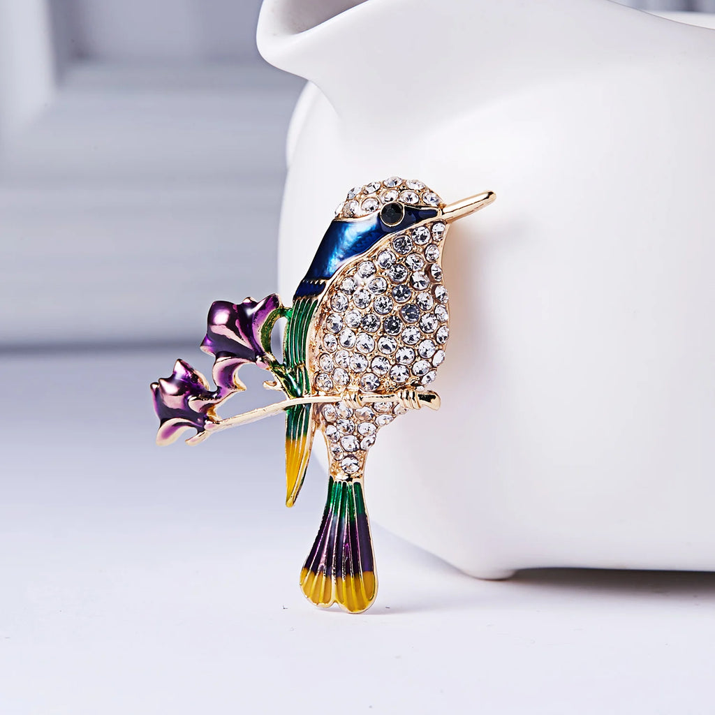 Lovely Birds Butterfly Bee Brooch For Women Pearl Rhinestone Trendy Animal Jewelry Coat Dress Lapel Pins Wedding Party Gifts