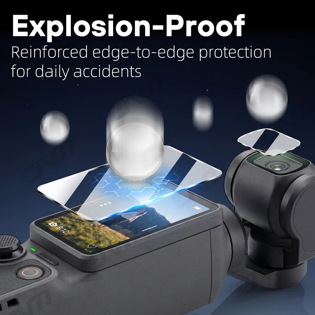9H Tempered Glass For DJI Osmo Pocket 4 3, Ultra-Clear Glass Camera Lens Screen Protector Film For DJI Pocket4 Accessories