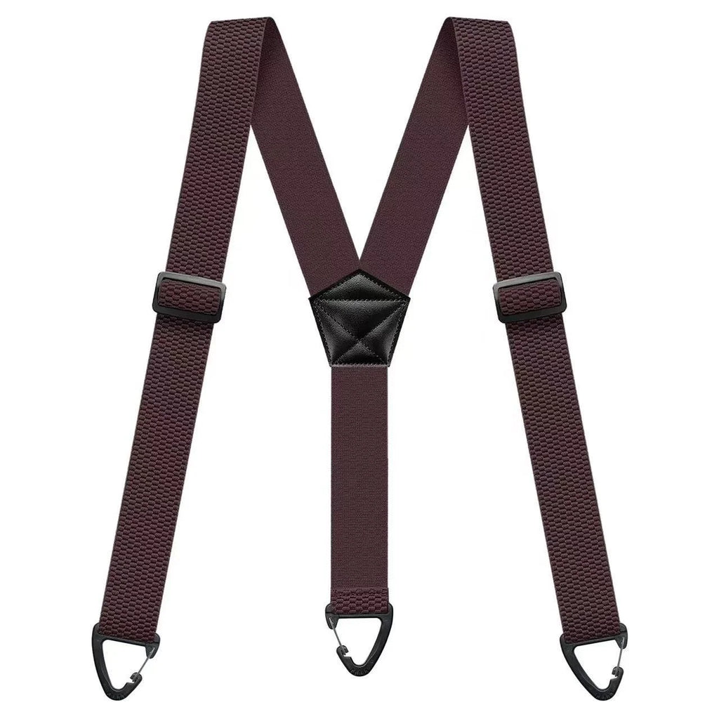 Stylish and Minimalist Adult Tactical Men’s Suspenders 4-Clip Stretch Suspenders with Triangle Buckles Workwear-Style Suspenders